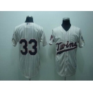 mlb minnesota Twins #33 morneau cream(50th)