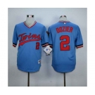 mlb minnesota twins #2 dozier blue[cooperstown throwback]