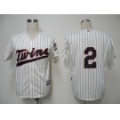 mlb minnesota twins #2 span cream(blue strip)