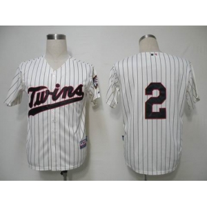mlb minnesota twins #2 span cream(blue strip)
