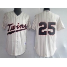 mlb minnesota twins #25 cream(50th)