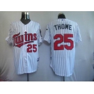 mlb minnesota twins #25 thome white (blue strip) 2010