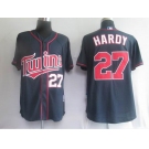 mlb minnesota twins #27  hardy blue