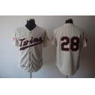 mlb minnesota twins #28 blvleven baby m&n cream(black strip)