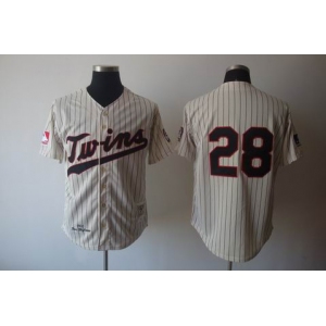 mlb minnesota twins #28 blvleven baby m&n cream(black strip)