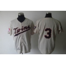 mlb minnesota twins #3 killebrew m&n cream(black strip)