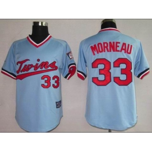 mlb minnesota twins #33 morneau baby blue m&n