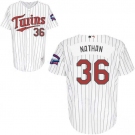 mlb minnesota twins #36 nathan white (blue strip) 2010