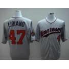 mlb minnesota twins #47 liriano grey(50th)