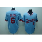 mlb minnesota twins #6 oliva baby blue[cooperstown throwback]