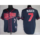 mlb minnesota twins #7 mauer blue 2010