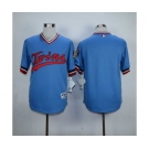 mlb minnesota twins blank blue[cooperstown throwback]