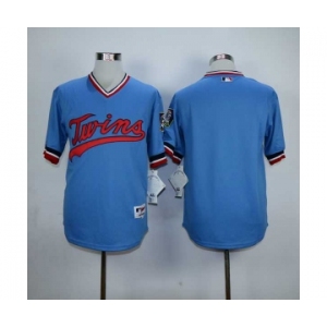 mlb minnesota twins blank blue[cooperstown throwback]