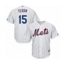 Men New York Mets #15 Tim Tebow Majestic White Home Cool Base Player Jersey