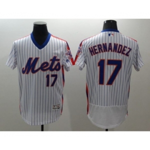 Men New York Mets #17 Keith Hernandez Majestic White Alternate Flexbase Authentic Collection Player Jersey