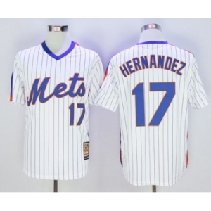 Men New York Mets #17 Keith Hernandez Majestic White Cool Base Cooperstown Collection Player Jersey