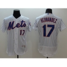 Men New York Mets #17 Keith Hernandez Majestic White Flexbase Authentic Collection Player Jersey