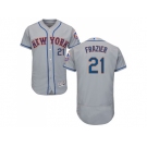 Men New York Mets #21 Todd Frazier Grey Flexbase Authentic Collection Stitched MLB Jersey