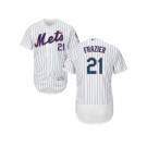 Men New York Mets #21 Todd Frazier White(Blue Strip) Flexbase Authentic Collection Stitched MLB Jersey