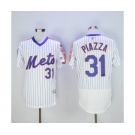 Men New York Mets #31 Mike Piazza Majestic White Alternate Flexbase Authentic Collection Player Jersey