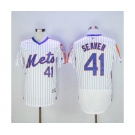 Men New York Mets #41 Tom Seaver Majestic White Alternate Flexbase Authentic Collection Player Jersey