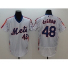 Men New York Mets #48 Jacob deGrom Majestic White Alternate Flexbase Authentic Collection Player Jersey