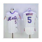 Men New York Mets #5 David Wright Majestic White Alternate Flexbase Authentic Collection Player Jersey