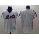 Men New York Mets Blank Majestic White Alternate Flexbase Authentic Collection Player Jersey