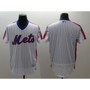 Men New York Mets Blank Majestic White Alternate Flexbase Authentic Collection Player Jersey