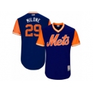 Men's 2017 Little League World Series Mets #29 Tommy Milone Milone Royal Jersey