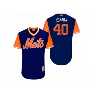 Men's 2017 Little League World Series Mets AJ Ramos #40 Junior Royal Jersey