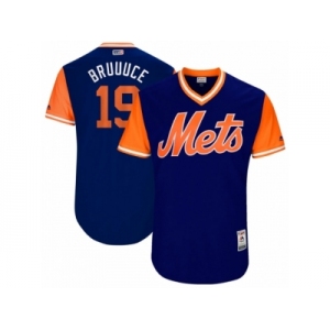 Men's 2017 Little League World Series Mets Jay Bruce #19 Bruuuce Royal Jersey