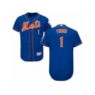 Men's Majestic New York Mets #1 Chris Young Royal Blue Flexbase Authentic Collection MLB Jersey