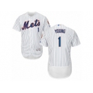 Men's Majestic New York Mets #1 Chris Young White Flexbase Authentic Collection MLB Jersey