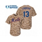 Men's Majestic New York Mets #13 Asdrubal Cabrera Replica Camo Alternate Cool Base MLB Jersey