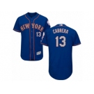 Men's Majestic New York Mets #13 Asdrubal Cabrera Royal Gray Flexbase Authentic Collection MLB Jersey