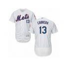 Men's Majestic New York Mets #13 Asdrubal Cabrera White Flexbase Authentic Collection MLB Jersey