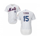 Men's Majestic New York Mets #15 Tim Tebow White Flexbase Authentic Collection MLB Jersey