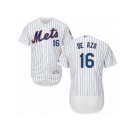 Men's Majestic New York Mets #16 Alejandro De Aza White Flexbase Authentic Collection MLB Jersey