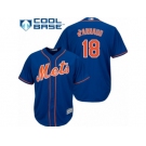 Men's Majestic New York Mets #18 Travis d'Arnaud Replica Royal Blue Alternate Home Cool Base MLB Jersey