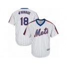 Men's Majestic New York Mets #18 Travis d'Arnaud Replica White Alternate Cool Base MLB Jersey