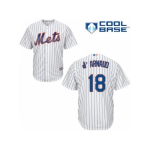 Men's Majestic New York Mets #18 Travis d'Arnaud Replica White Home Cool Base MLB Jersey
