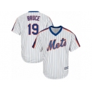 Men's Majestic New York Mets #19 Jay Bruce Replica White Alternate Cool Base MLB Jersey