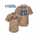 Men's Majestic New York Mets #20 Neil Walker Authentic Camo Alternate Cool Base MLB Jersey