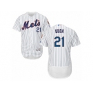 Men's Majestic New York Mets #21 Lucas Duda White Flexbase Authentic Collection MLB Jersey