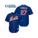 Men's Majestic New York Mets #27 Jeurys Familia Authentic Royal Blue Alternate Home Cool Base MLB Jersey