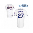 Men's Majestic New York Mets #27 Jeurys Familia Authentic White Alternate Cool Base MLB Jersey