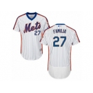 Men's Majestic New York Mets #27 Jeurys Familia White Royal Flexbase Authentic Collection MLB Jersey