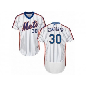 Men's Majestic New York Mets #30 Michael Conforto White Royal Flexbase Authentic Collection MLB Jersey