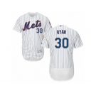 Men's Majestic New York Mets #30 Nolan Ryan White Flexbase Authentic Collection MLB Jersey